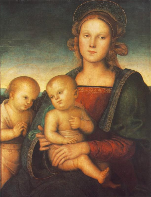 PERUGINO, Pietro Madonna with Child and Little St John af oil painting image